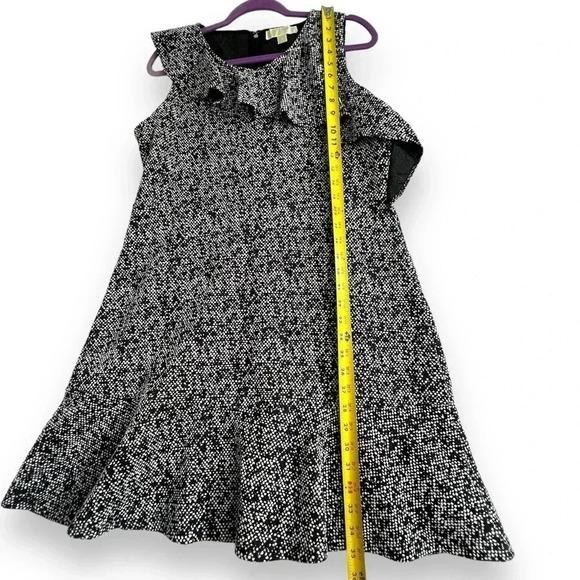 Michael Kors Jacquard Fit & Flare Ruffle Sleeveless Dress Plus Size XL - Picture 12 of 16